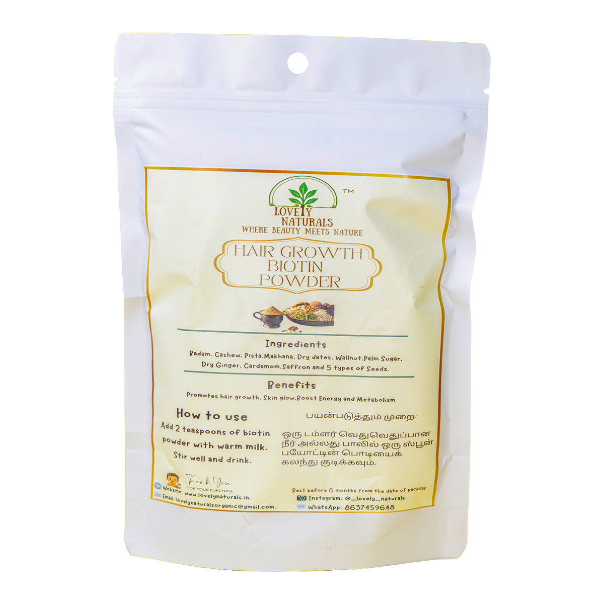 Hair Growth Biotin Powder